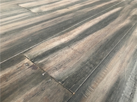 piso de bambú - manchado cepillado en el borde 